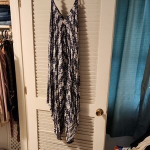 Japna Navy and White Floral Jumpsuit